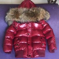 Abrigo abajo niños niños chaqueta de invierno con cuello de piel de campana Parkas para niños para niña 2 4 6 8 10 12 14 Ropa de abrigo para niños pequeños