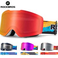Rockbros Ski-Goggles photochromic Doppelschicht Ski Eyewear Polarisierte Anti-Nebel-Linse Winterskibrillen Sportausrüstung Männer Frauen H1214