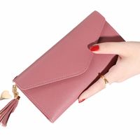새로운 숙녀 지갑 긴 클러치 백 유행 하트 모양의 펜던트 간단한 패션 다기능 Litchi 패턴 숙녀 지갑