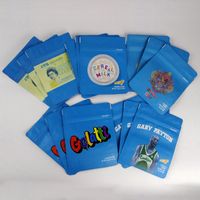 Paquete de bolsas de embalaje de flores de hierba seca SF 8th 3.5g Bolsas azules Mylar a prueba de niños