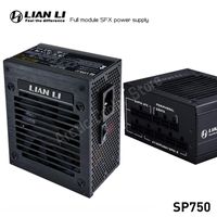 Fläktar Kylningar Lian Li Sp750 Small Power Supply SFX Rated 750W Guldmedalj full modul O11D Mini PSU-stationär dator ITX MOBO Aluminium