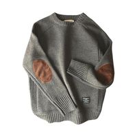 Suéteres masculinos 2021 Men Sweater Sweater Autonn Fashion Casual Loose O-pescoço de lã de lã de lã de grande tamanho Harajuku malha de malha de rua M-5xl