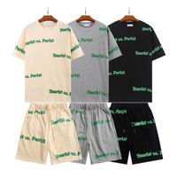 Summer Man Designers Roupas Mens Mulheres Curtas Camisetas Tracksuit Mens T-shirt Com Shorts Men's Sport T-shirt High Street Hip Hop Hip Hop Chapúsculas Chapúsculas Europeu