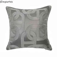 Zeitgenössische Geometrie dunkelgraue Kette Ellipse Sofa-Stuhl-Designer Piping-Wurfkissen-Cover Dekor Home Kissenbezug 45x45cm 210907