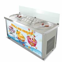 Expédition gratuite à Tool Cuisine Outil Machine à crème glacée frite Etl Double CE Double 20 pouces avec 10 réservoirs de refroidissement
