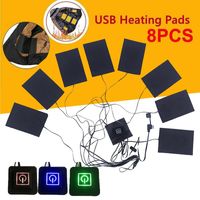 Tappeti cuscinetto per riscaldamento per abbigliamento USB con 3 marcia a temperatura regolabile calda per riscaldamento elettrico per carri giubbotto