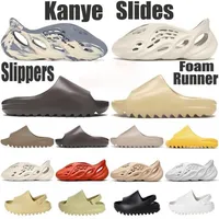 2021 cheaper kanye slides shoes rubber sandals sneakers slippers men women Ararat Orange Desert Sand kid foam runner outdoor indoor platform sports trainers