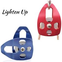 Camp Furniture Outdoor Red, Blue 32kN Rock Climbing Pulley Fixed Sideplate Single Sheave Survival Tool