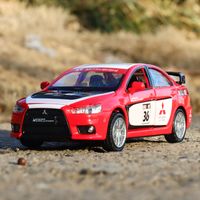 1:32 Catégorie de course sous licence sous licence pour Mitsubishi Evo Collection Modèle Alliage En Alliage Metal Tirez au revers Soundlight Toys