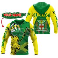 Men&#039;s Hoodies & Sweatshirts County Flag Africa Jamaica King Emblem Lion Fashion Tracksuit 3DPrint Men/Women Streetwear Pullover Fun