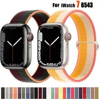 Sport Designer Band Nylon Loop Strap Watch Band Wamkband Brazalet Cinturón para Apple Iwatch Series 7 6 5 4 3 2 SE 38 40 41 42 44 45mm
