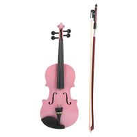1/8 Size Violin Fiddle with Case Bow Rosin Gloss Natural Acoustic Musical Instrument Lightweight Portable Music Elements