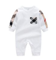 Summer Toddler Baby Infant Boy Designer Designer Abbigliamento neonato tuta manica lunga in cotone Pigiama 0-24 mesi Pagliaccetto Designer vestiti Bambini ragazza