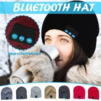 Bluetooth Beanie Unsex Yıkanabilir Kablosuz Kulaklıklar Açık Spor Unisex Şapka Pamuk Karışımları Katı Sıcak Yumuşak Kış Kapaklar