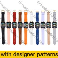Luxus Designer Strap Watchbands Uhrenarmband 42mm 38mm 40mm 44mm 41mm 45mm iwatch 2 3 4 5 bands lederband armband mode streifen armband