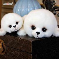 Drop Soft Cute Seals Pluche Speelgoed Wereld Dier Leeuw Gevulde Pop Big-Eyes Baby Verjaardagscadeau voor Kids Dolls 210728
