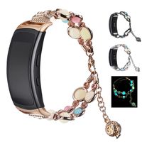 Bracelet de perle lumineuse pour Samsung Gear Fit2 Pro Luxe Bracelet Bracelet Bandes à bijoux Bijoux Bijoux Accessoires Smart Accessoires Dropshiping