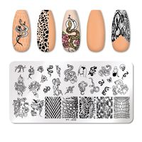 QualityPICT YOU Snakeskin Pattern Nail Stamping Template Nail Design Stamping Plate Stainless Steel Nail Art Plate Stencil Tools