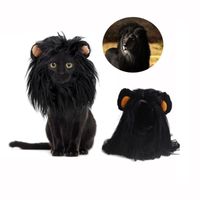 Dog Odzież Kostium Pet Kostium Lion Headgear Długie Włosy Grzywa Peruka Dla Cat Funny Cosplay Kostiumy Halloween Boże Narodzenie Kapelusz Akcesoria
