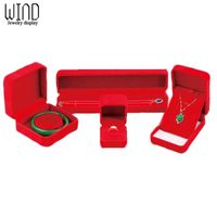 Jewelry Pouches, Bags High Grade Box For Jewellery Red Velvet Ring Pendant Storage Boxes Organizer Cases Gift