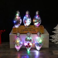 Natale partito cristallo led decorazione decorazione christma tema doppia punta a palla a sfera ornamenti creativo fai da te compleanno banchetto scena layout prodotti all'ingrosso