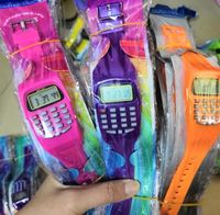 Kid Elektronische Digitale LED-horloge Casual Silicone Sporthorloges voor Kinderen Kinderen Multifunctionele Calculator Polshorloge Klok