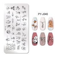 QualityPICT YOU Nail Stamping Plates Line Pictures Nail Art Plate Stainless Steel Design Stamp Template for Printing Stencil Tools