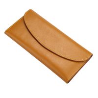 Bolsa de bolsa de moda de senhora de couro real simples bolsa de mão longa bolsa de mão QB-02 Alge