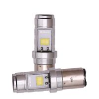 New 1X High Bright BA20D Motorcycle Head Lights Scooter Tail Lamps H4 Led HeadLights Tricycle Electric Car Bulbs 12V White Diode