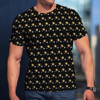 Camisetas masculinas Man 3D Camiseta estampa Floral redonda Rua de rua de alta qualidade Harajuku confortável unissex casual Tops de moda All-Match