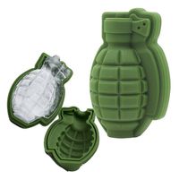 2021 3D Grenade Shape Ice Cube Mold Creative Ice Cream Maker Party Drinks Silicone Trays Molds Kitchen Bar Tool