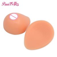 Piwei water drop plump concave bottom silicone cross dressing breast pad