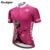 Caskyte Pro Team Cycling Jerhot 여성 여름 MTB 자전거 저지 셔츠 Maillot Ciclismo 빠른 건조 자전거 의류 옷