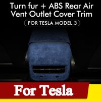 Задняя центральная консольная крышка консоли воздуха крышка для Tesla Model 3 Faux замшевый меховой вентилятор свежий воздух выпускные отверстия Vents Greille Protection Mode Y 2020