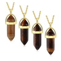 Pendant Necklaces Korean Version Simple Geometry Dark Brown Crystal Necklace Women&#039;s Clavicle Chain Girl&#039;s Dance Jewelry