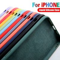 Original Liquid Silicone Cases For iPhone 14 13 12 11 Pro Ma...
