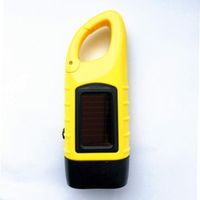 Mini Emergence Hand Crank Dynamo Solar Latarka Akumulator LED Lampa Światła Ładowanie Potężny Palnik Voor Outdoor Camping