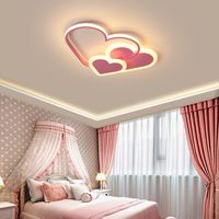 Habitación para niños LED Luz Techo Luz Modernos Niños Bebé Dormitorio Estudio Iluminación Lámparas Lámparas de techo de amor rosa blanco