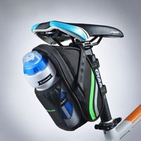 ROCKBROS(Local Delivery)Bicycle Saddle Bag With Water Bottle Pocket Waterproof MTB Bike Rear Bags Cycling Rear Seat Tail Pouch