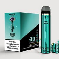 Glamee Nova 4000 Puffs Disponíveis Cigarros eletrônicos de vape com 10 policiais