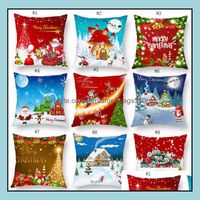 Pościel Dostawy Tekstylia Strona główna Garden Christmas Pillow Case Canvas 45 cm Elk Drukowane Poszczególne Pakiet Christmas Pillow Er Retro Plaid