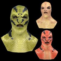 Látex Viper Halloween Cosplay Máscara Assustador Cobra Festa Fato Máscaras Adulto Um tamanho Adereços X0803