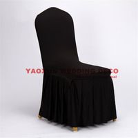 Chair Covers Bottom Ruffled Lycra Spandex Cover Banquet Wedding For Event Party Decoration