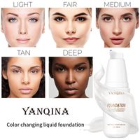 Yanqina 30ml Farbwechsel Concealer Liquid Foundation Basis Matte Lange Tragen Ölkontrolle Fundamente Creme Frauen Makeup