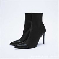 Compre al por mayor Botas Negras Puntiagudas De Tacón Alto de bajo precio \u0026  de calidad con envío gratuito | Es.DHgate