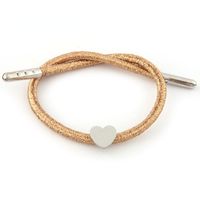 Charm Bracelets Fashion TRENDY Heart Stainless Steel Bohemia De Madera Pulseira Estrela Cinco Pontas Wooden Bracelet Perles