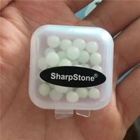6mm Sharpstone 금연 Quartz Terp Dab Pearls Balls 선물 플라스틱 상자와 함께 벤터 손톱에 대 한 빛나는 푸른 녹색 맑은 진주