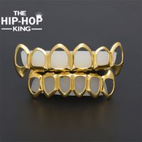 Gold couleur hip hop dents creuses bas supérieure fangs inférieur grill