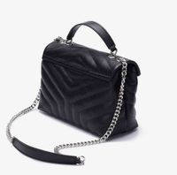 Luxury shoulder bag designer handbag LOULOU shaped seam leat...