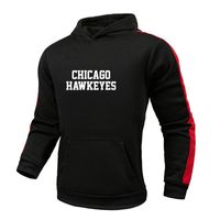 Erkek Sokağı Giyim Hoodie Chicago Hawkeyes Hip Hop Yüksek Rahat İlkbahar ve Sonbahar Giyim Fashio Hoodies Tişörtü